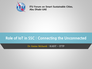 Role of IoT in SSC : Connecting the Unconnected