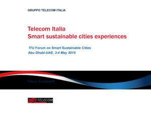 Telecom Italia Smart sustainable cities experiences ITU Forum on Smart Sustainable Cities