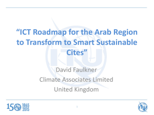 “ICT Roadmap for the Arab Region to Transform to Smart Sustainable Cites”