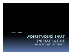 UNDERSTANDING SMART  INFRASTRUCTURE (M2M &amp; INTERNET OF THINGS) Andrew J Haire