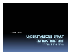 UNDERSTANDING SMART  INFRASTRUCTURE (CLOUD &amp; BIG DATA) Andrew J Haire