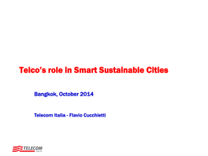 Telco’s role in Smart Sustainable Cities  Bangkok, October 2014