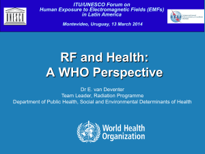 RF and Health: A WHO Perspective