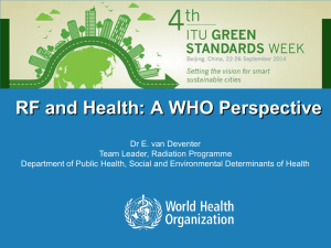 RF and Health: A WHO Perspective