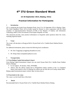 4 ITU Green Standard Week Practical Information for Participants th
