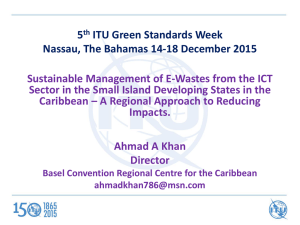 5 ITU Green Standards Week Nassau, The Bahamas 14-18 December 2015