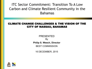 ITC Sector Commitment: Transition To A Low Bahamas