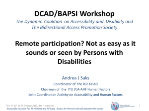 DCAD/BAPSI Workshop