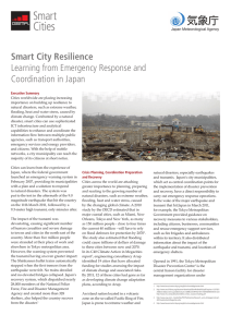 Smart City Resilience Learning from Emergency Response and Coordination in Japan