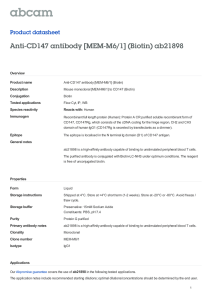 Anti-CD147 antibody [MEM-M6/1] (Biotin) ab21898 Product datasheet Overview Product name