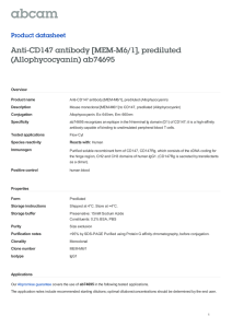 Anti-CD147 antibody [MEM-M6/1], prediluted (Allophycocyanin) ab74695
