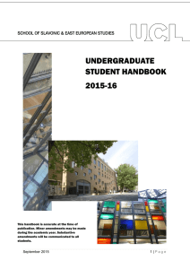 UNDERGRADUATE STUDENT HANDBOOK 2015-16