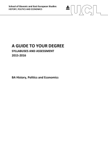A GUIDE TO YOUR DEGREE SYLLABUSES AND ASSESSMENT 2015-2016