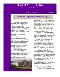 Physical Activity Letter From the Department of Kinesiology Kansas State University www.k-state.edu/kines