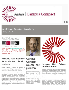 Sunflower Service Quarterly Campus Compact selects next