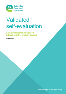 Validated self-evaluation  East Dunbartonshire Council