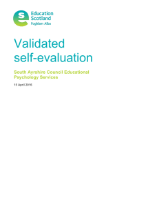 Validated self-evaluation  South Ayrshire Council Educational