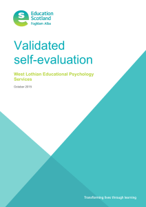 Validated self-evaluation  West Lothian Educational Psychology