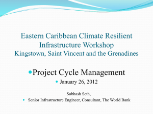 Eastern Caribbean Climate Resilient Infrastructure Workshop Project Cycle Management