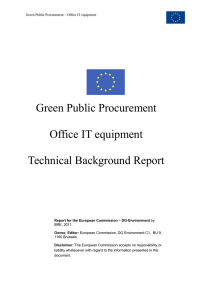 Green Public Procurement Office IT equipment Technical Background Report