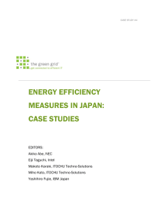ENERGY EFFICIENCY MEASURES IN JAPAN: CASE STUDIES