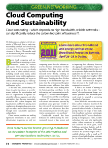 Cloud Computing And Sustainability GREEN NETWORKING