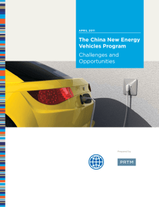 The China New Energy Vehicles Program Challenges and Opportunities