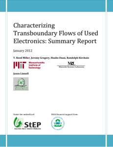 Characterizing Transboundary Flows of Used Electronics: Summary Report