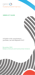 A Guide to the conscientious purchase, use and disposal of ICT