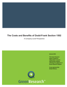 The Costs and Benefits of Dodd-Frank Section 1502 A Company-Level Perspective
