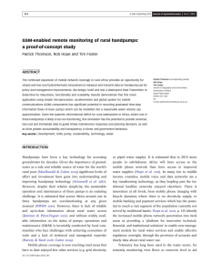 GSM-enabled remote monitoring of rural handpumps: a proof-of-concept study ABSTRACT