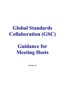 Global Standards Collaboration (GSC)  Guidance for