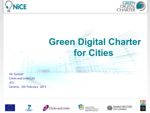 Green Digital Charter for Cities Vin Sumner Clicks and Links Ltd