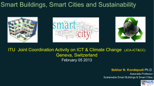 Smart Buildings, Smart Cities and Sustainability Geneva, Switzerland February 05 2013