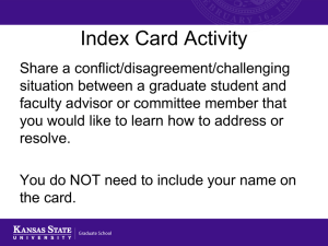 Index Card Activity