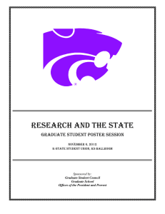 Research and the State  GRADUATE STUDENT POSTER SESSION November 6, 2012