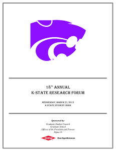 18 Annual K-State research forum