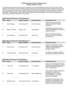 K-State Research Forum award winners Tuesday, March 31, 2015