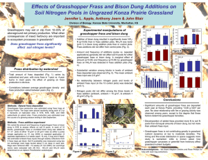Effects of Grasshopper Frass and Bison Dung Additions on