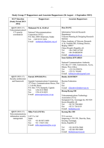 Study Group 17 Rapporteurs and Associate Rapporteurs (26 August –...