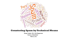 Countering Spam by Technical Means Zhang Yanbin, SG17/Q5 Rapporteur Geneva, Switzerland March, 2016