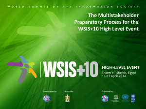 The Multistakeholder Preparatory Process for the WSIS+10 High Level Event
