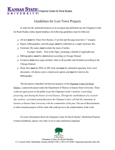 | Guidelines for Lost Town Projects Chapman Center for Rural Studies