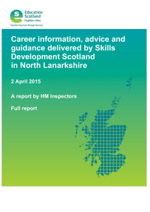 Career information, advice and guidance delivered by Skills Development Scotland in North Lanarkshire
