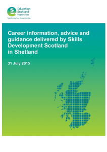 Career information, advice and guidance delivered by Skills Development Scotland in Shetland