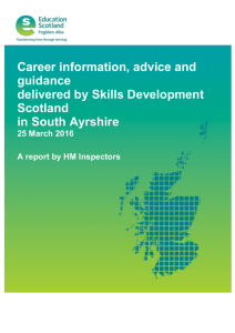 Career information, advice and guidance delivered by Skills Development Scotland