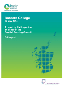 Borders College  16 May 2014 A report by HM Inspectors