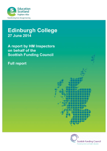 Edinburgh College  27 June 2014 A report by HM Inspectors