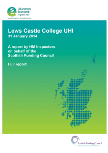 Lews Castle College UHI  31 January 2014 A report by HM Inspectors