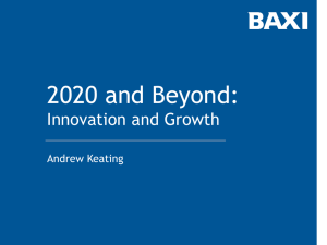2020 and Beyond: Innovation and Growth Andrew Keating